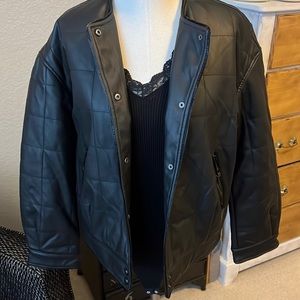 NWT Rebecca Minkoff Racer Faux Leather Jacket